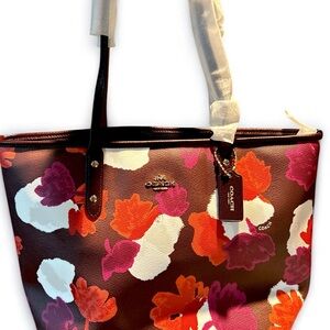New* Luxury Coach Floral Tote Bag